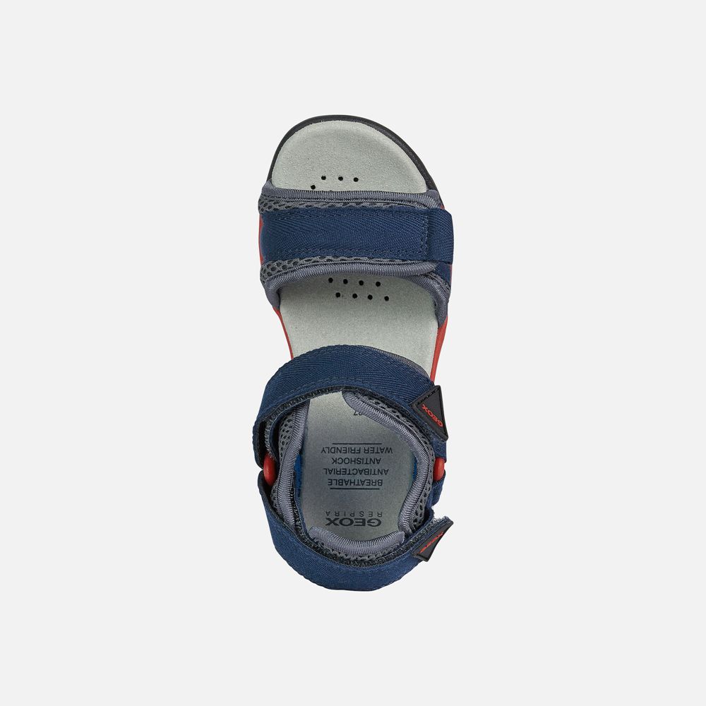 Geox Sandals Navy/Red Borealis - Geox Boys Shoes - AYRVJN710